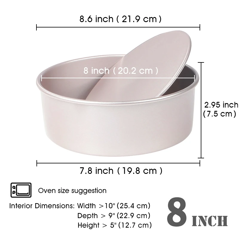Inch Round Mini Cake Baking Pans Eco-Friendly Durable