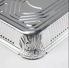 Factory wholesale silver aluminum foil containers food grade household aluminum foil lunch boxes