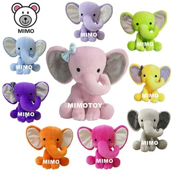 2021 NEW Cute Plush And Stuffed Baby Elephants Toys With Big Ears Wholesale Cheap LOW MOQ Colorful Soft Toy Plush Elephant