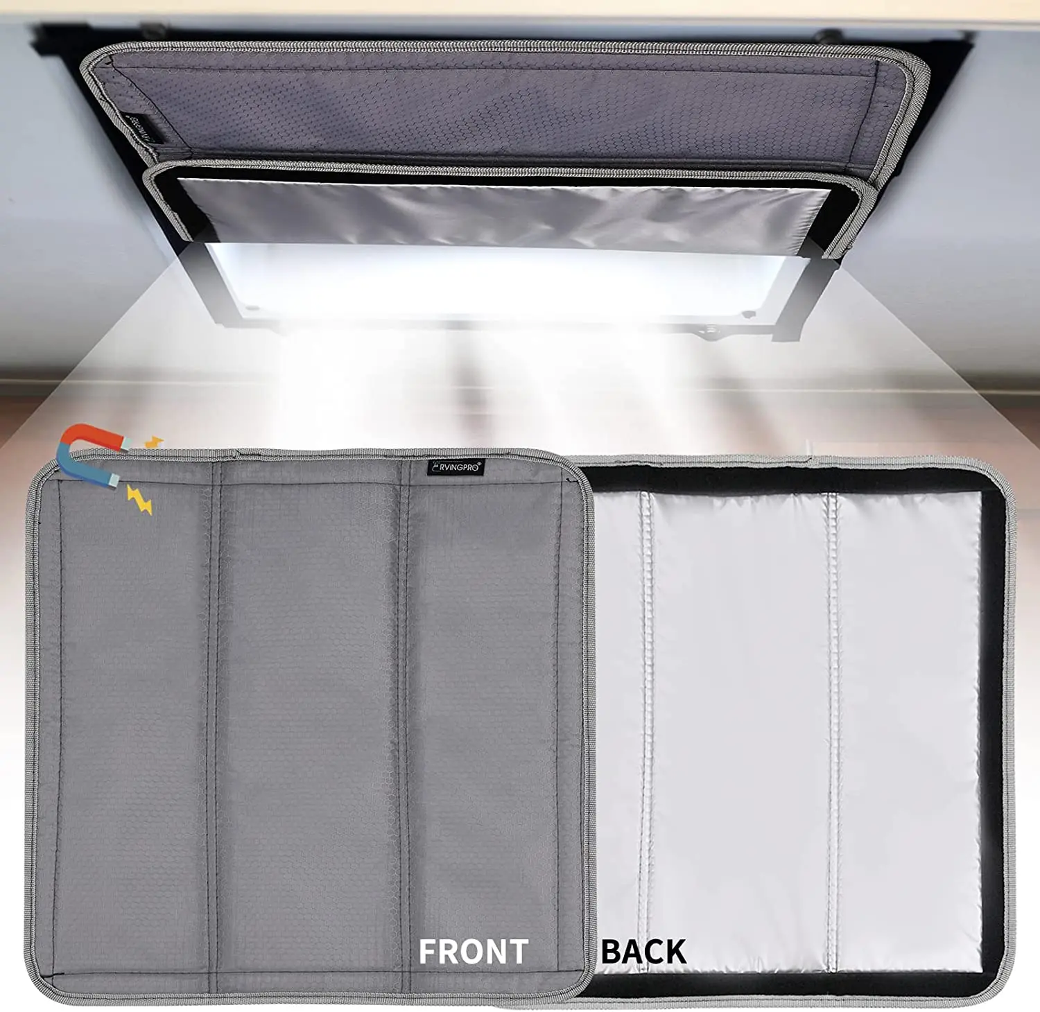 Rv Insulated Roof Vent Sunroof Sun Shade,16inch Rv Skylight