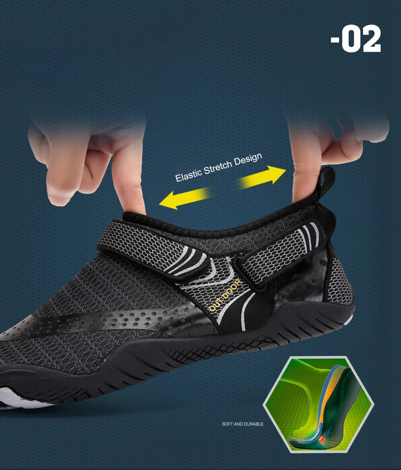 Anti Slip 5 Fingers Seaside Ocean River Kayaking Creek Shoes Quick Dry Barefoot Wading Swim Water Sport Beach Aqua Shoes