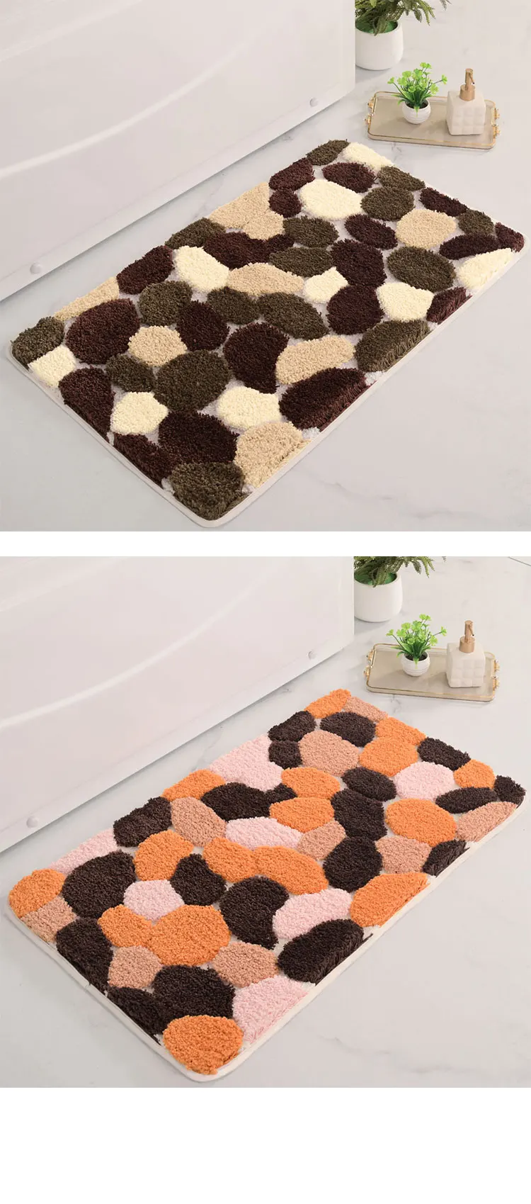 Low Price Soft Memory Foam Anti-slip Bath Mat Rug Microfiber Water absorbent Memory Foam Bath Mat for Bathroom details