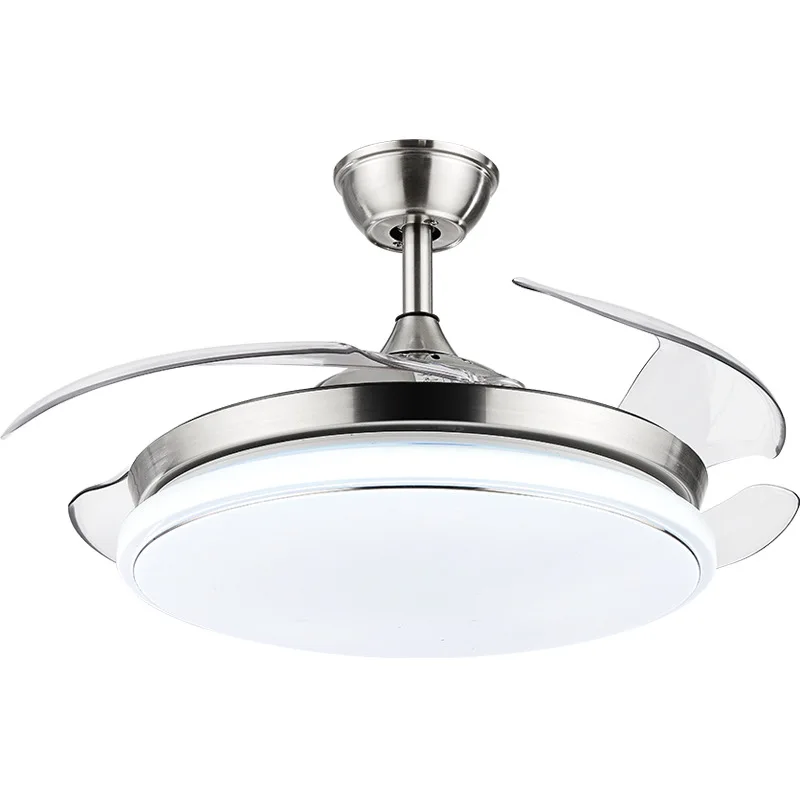 42 Inch Ceiling Fans lights 4 Retractable Blades LED Ceiling Fan with Remote Control