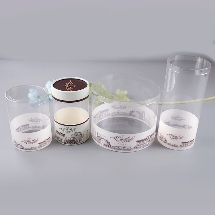 Cylinder Plastic Round Tube Box Custom Clear PET Tennis Balls Gift Cylindrical Transparent Packaging