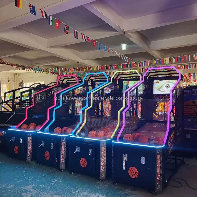 Coin Operated Arcade Game Machine Indoor Electronic Basketball Shooting Game With Screen Buy