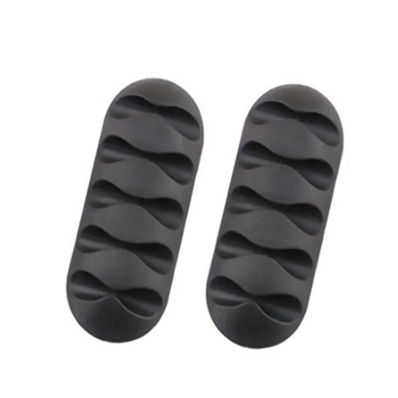 Зажим для кабеля органайзер шнура держатель наушников устройство фиксации проводов настольные телефонные кабели силиконовый