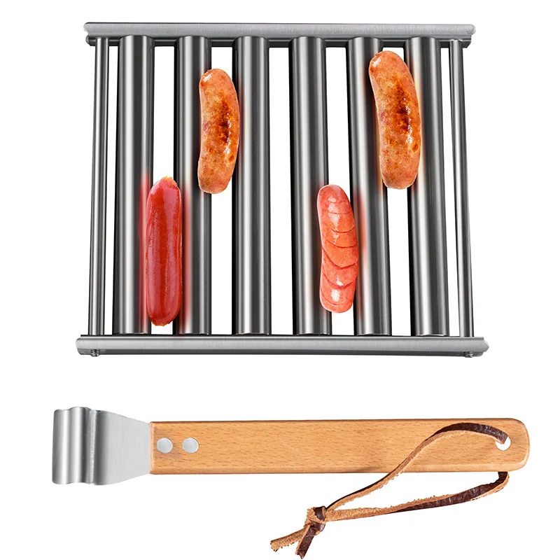 Sausage Roller Grill Hot Dog Roller For Bbq Grill Stainless Steel