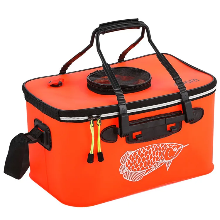 Foldable Fishing Bait Bucket Camping EVA Bag Fish Container for Outdoor  Fishing