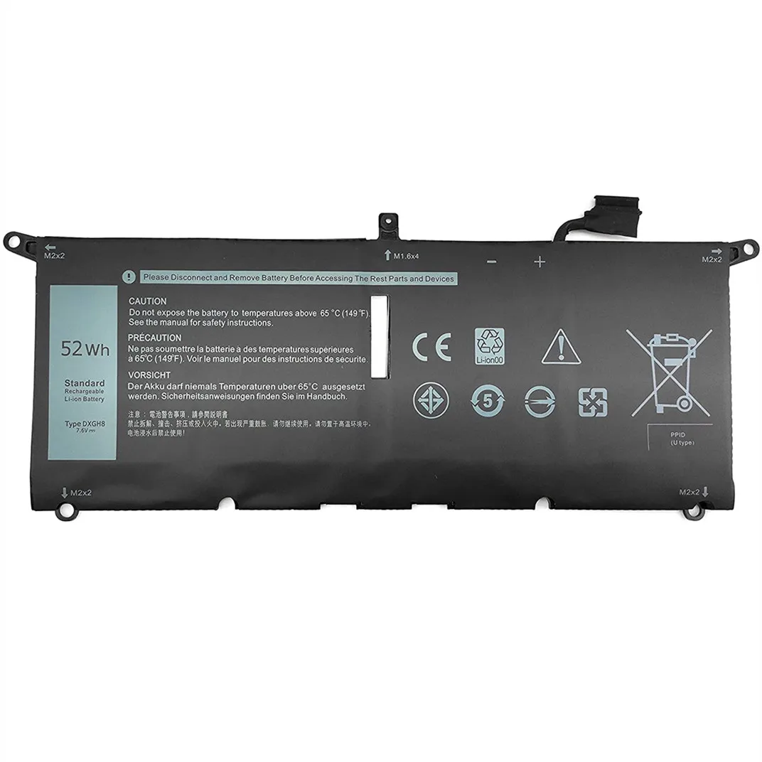 thumbnail image 2 of Replacement DXGH8 Laptop Battery For Dell XPS 13 9370/9380 & Inspiron 13 7390 – 52Wh, 7.6V, 4-Cell Li-Ion 2 of 3