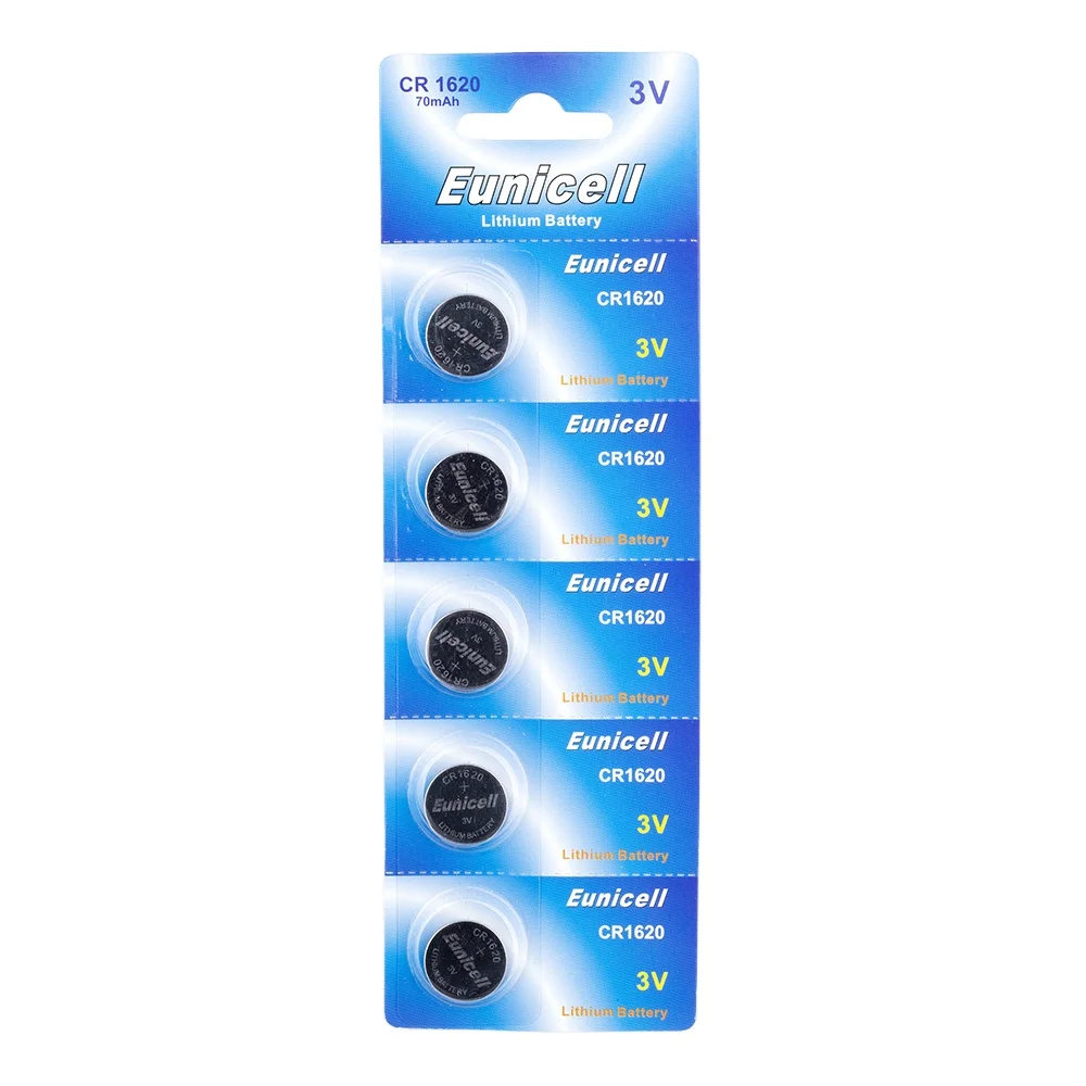 Eunicell Cr1620 Limno2 Battery Lithium Button Cell 3v Cr1620 Coin