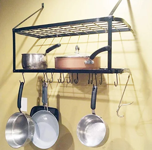 2 круглый Ланч-бокс настенный металлический кастрюлю стеллаж для выставки товаров посуда хранения