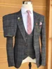 Black-3pcs/set-Jacket + vest + pants