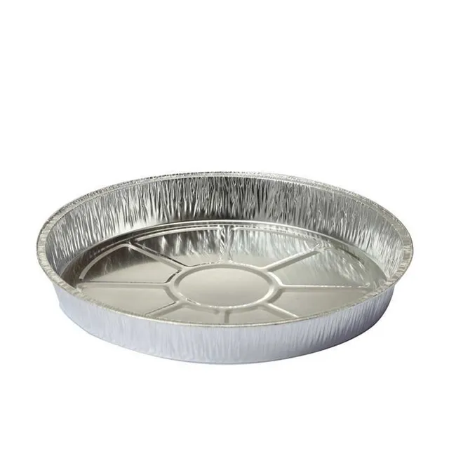 half Size medium round foil Trays diameter 330mm height 40mm Grills Baking BBQ barbecue disposable Aluminum Foil food trays