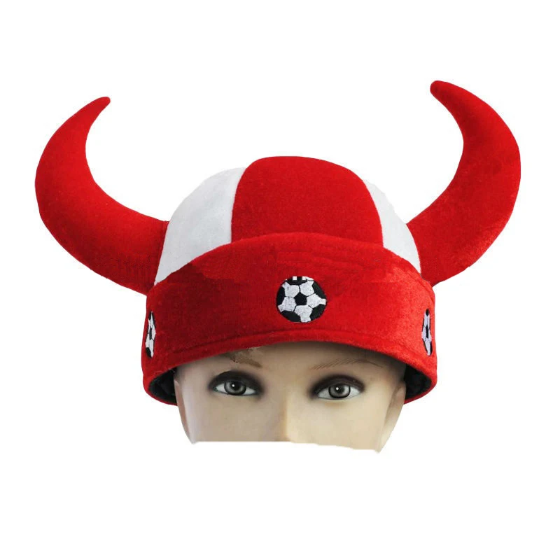 Blue and Red Buffalo Bills Viking Hat with Horns