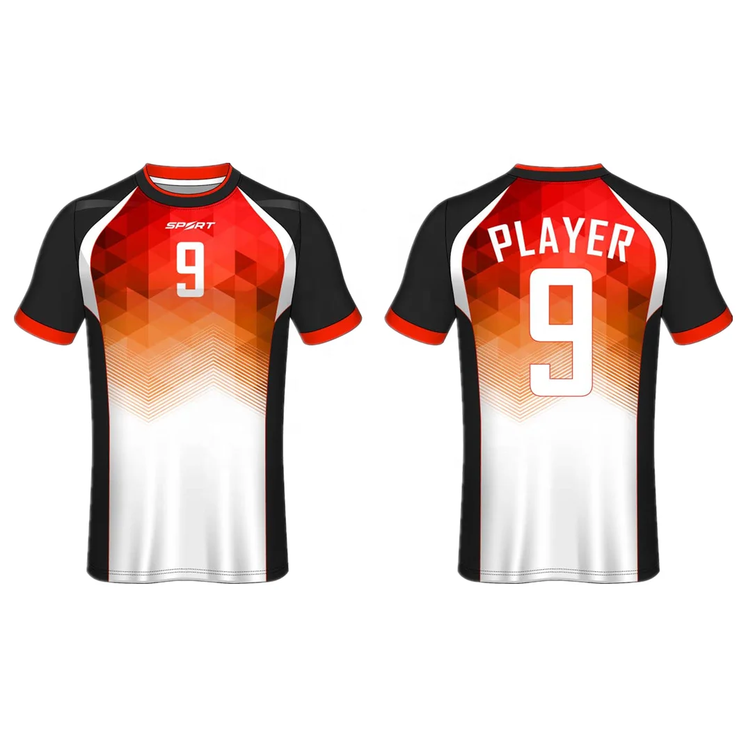 Polyester Sublimation Retro Yellow Custom Soccer Jersey Set High Quality Football Sportswear