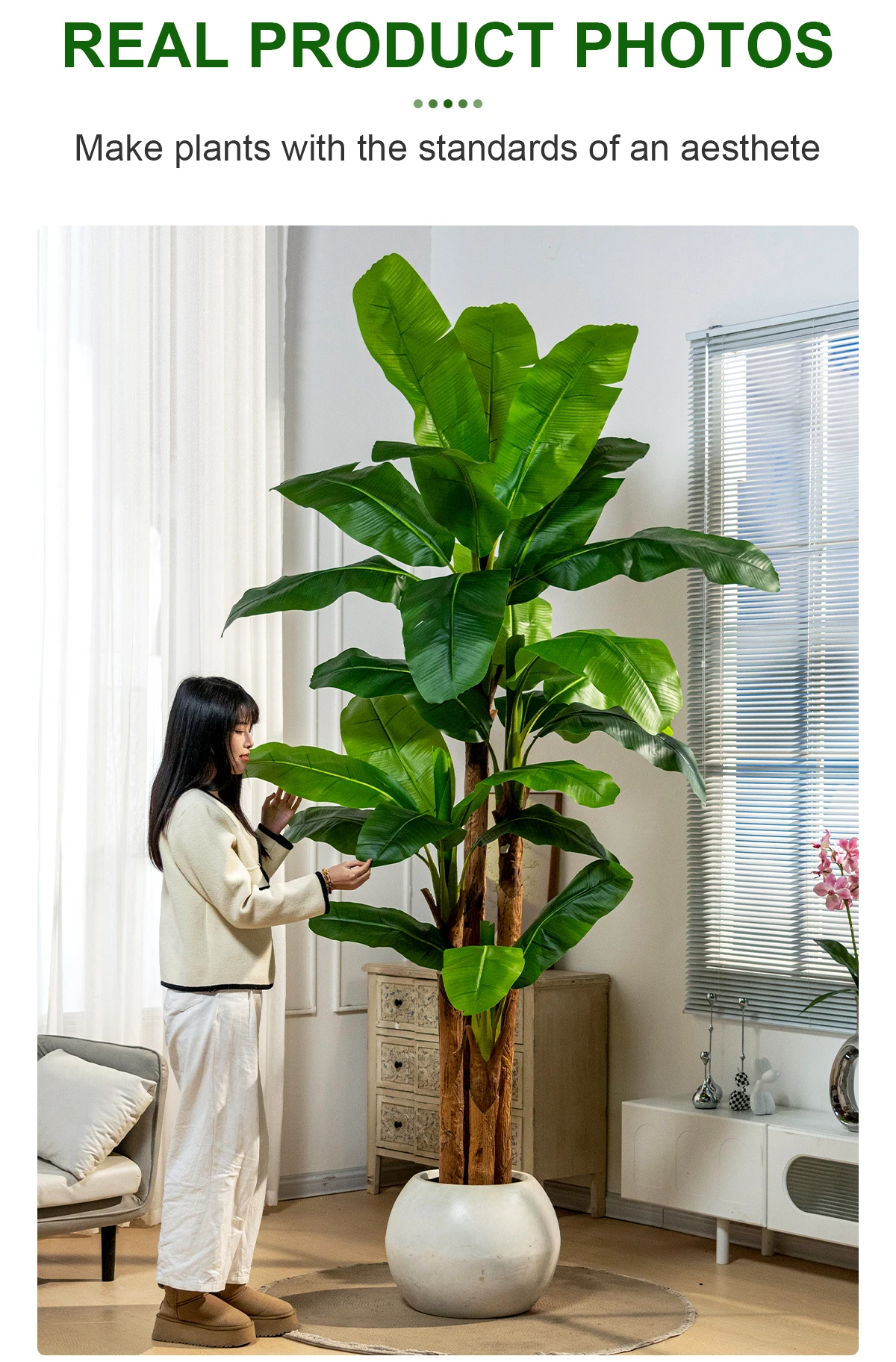 product large 2m outdoor home artificial bonsai tree pe plastic bird paradise palm traveler banana wedding decorative faux grass trees-11