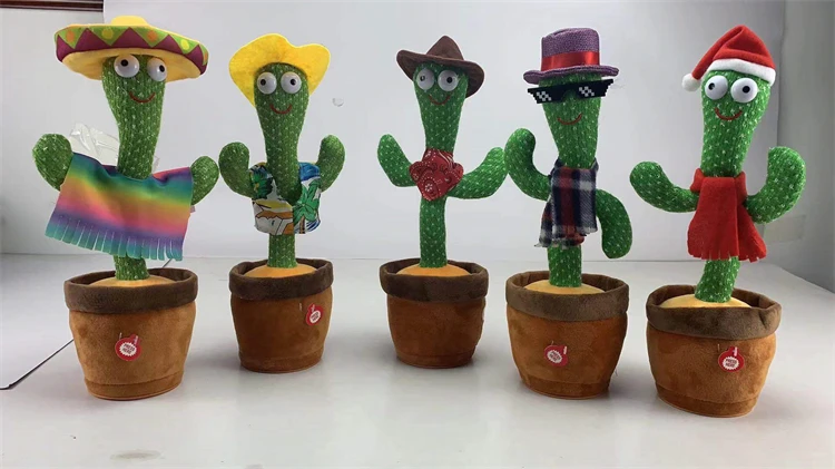 Talking Singing Dancing Cactus Recording Plush Toy