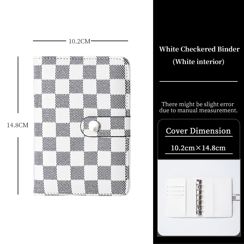 Shop A6 White Checkered Budget Binder