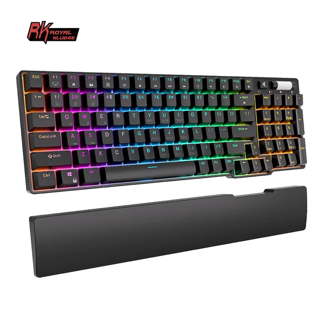 Royal Kludge RK96 96 key mac typing pc red switch computer gamming wireless rgb led backlight russian mechanical keyboard oem