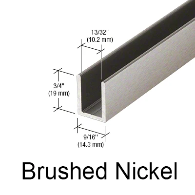 10 Profilés En U Aluminium 19x14x2 Mm - Longueur 400 Mm - Anodisé Brillant 6063-T5