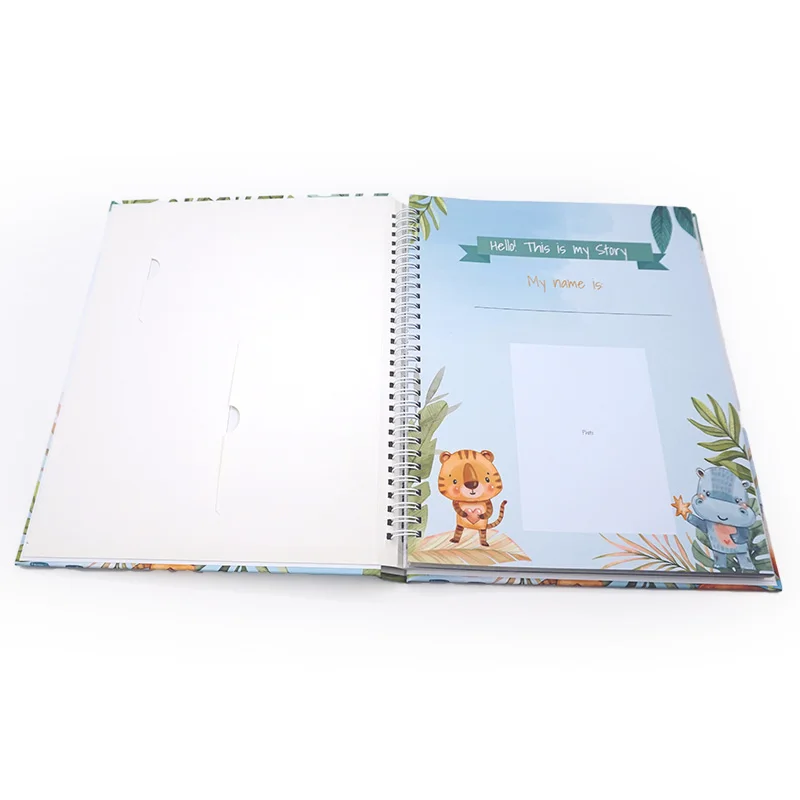 Wholesale High Quality Custom Design Daybook Journal First Year Baby Memory Keepsake Record Hardcover Book Printing With Box manufacture