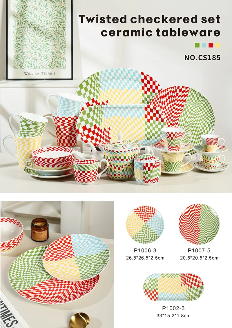 product factory supply customized eco friendly porcelain plate sets tableware set ceramic dinner set include cup bowl plate saucer-1