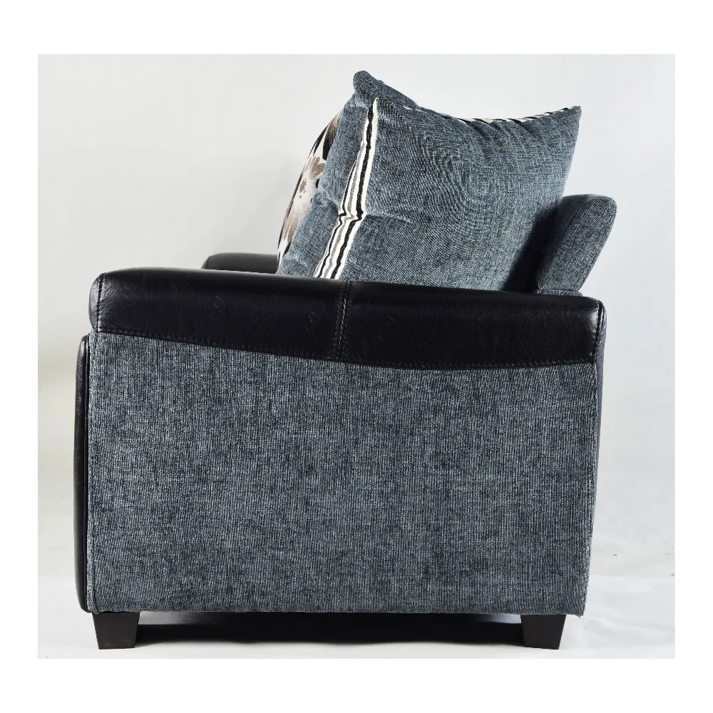 Современный набор из шенили и кожаных диванов для гостиной