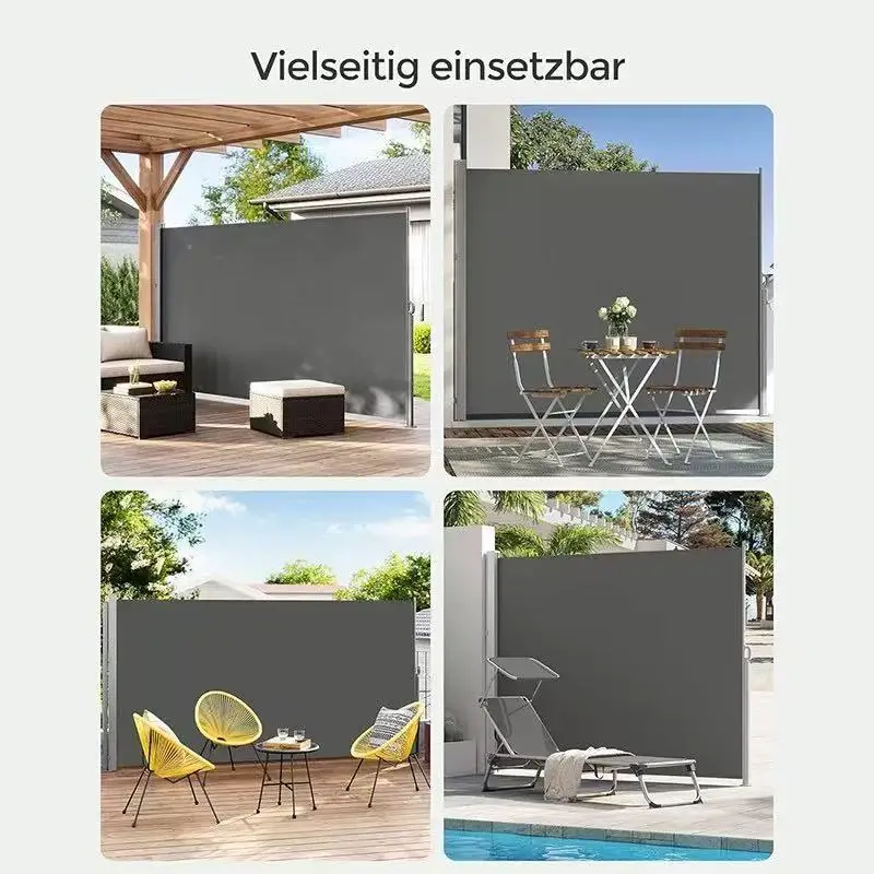 High Quality Steel Manual Roller Zip Screen Blinds Modern Windproof Garden Shade Shutter Outdoor Patio Windproof Polyester