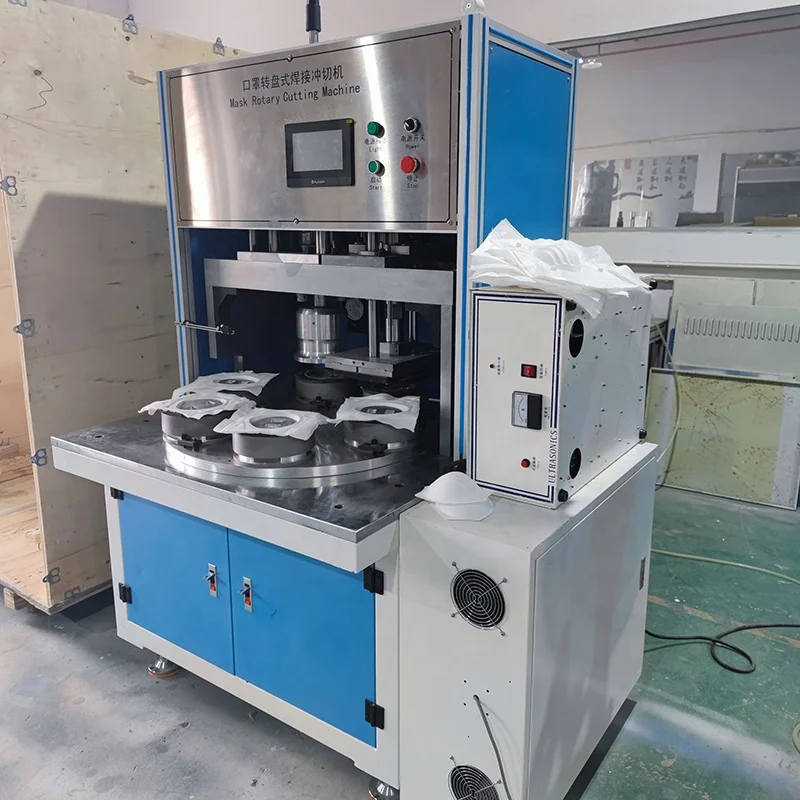 Cup Mask Production Line Ultrasonic Welding Machine for Face Mask Sealing and Cutting 6 in 1