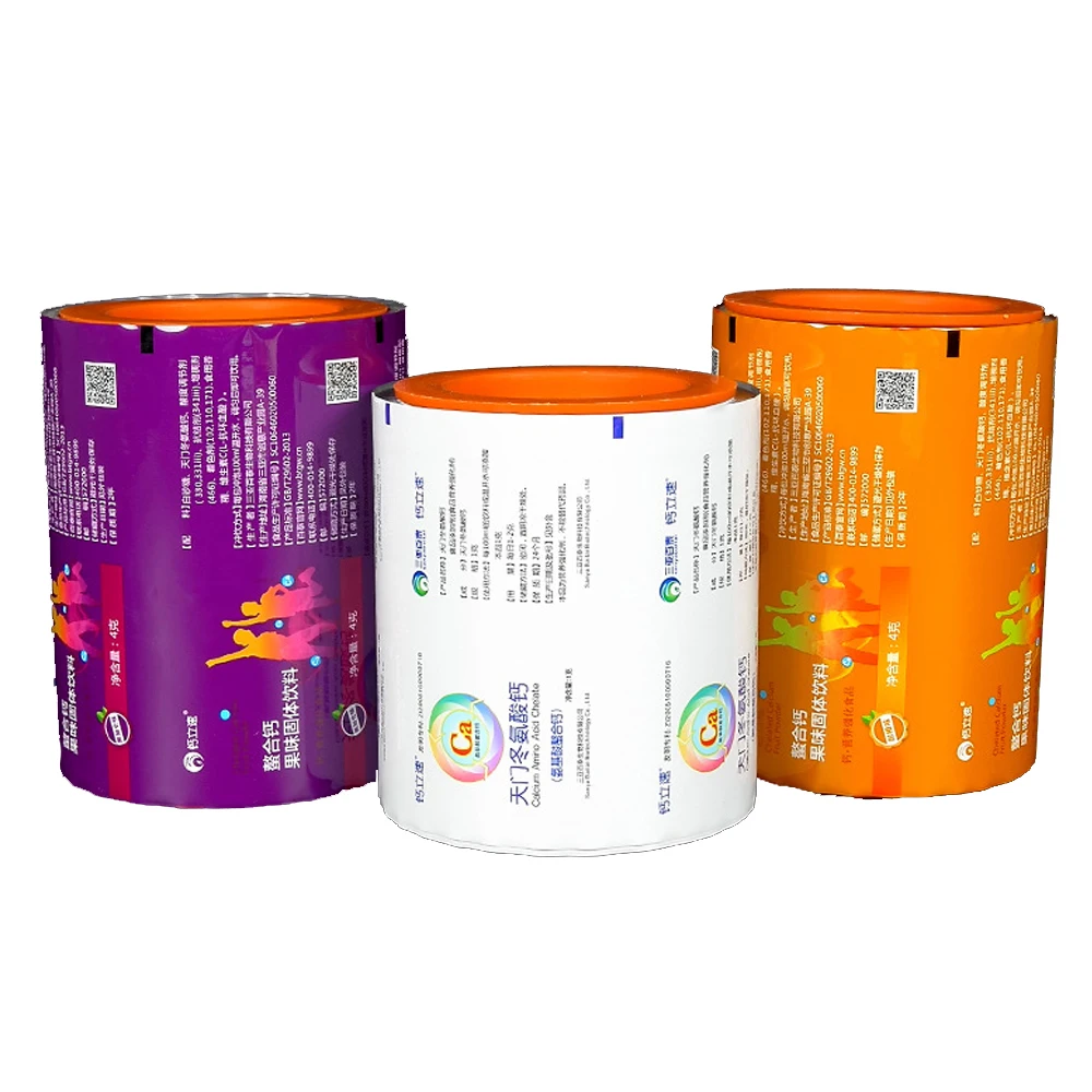 Custom Made Logo Printed Automatic Aluminum Foil Metallized Shampoo Sugar Sauce Ketchup Sachet Rolls Film Wrap Packing Material