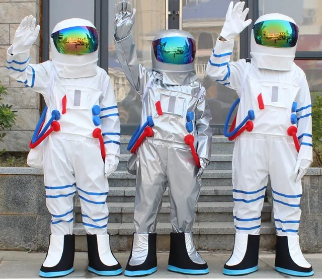 New Model Astronaut Performance Doll Costume Cartoon Character Mascot Costume Birthday Party COSPLAY Featured Headwear Spacesuit