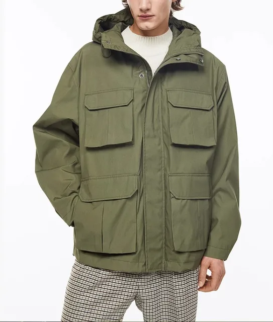 New fall men's casual all-in-one hydrophobic hooded coat