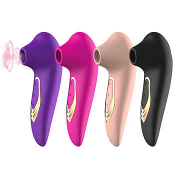 Wireless Waterproof Handheld Wand Massager - Food Grade Silicone USB Rechargeable Powerful but Quiet Sucking Toys