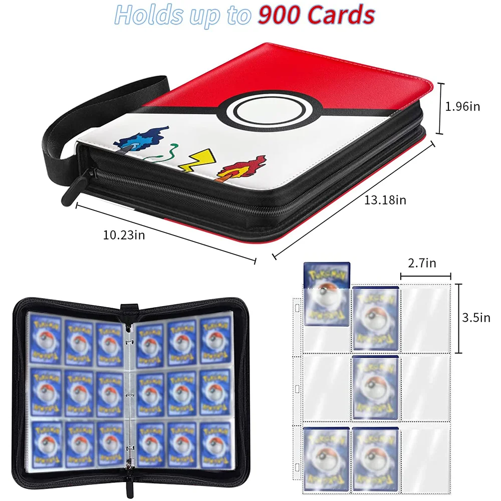 Custom Trading Card Binder with 900 Pockets Business Card Holder for Basketball Baseball Football Cards