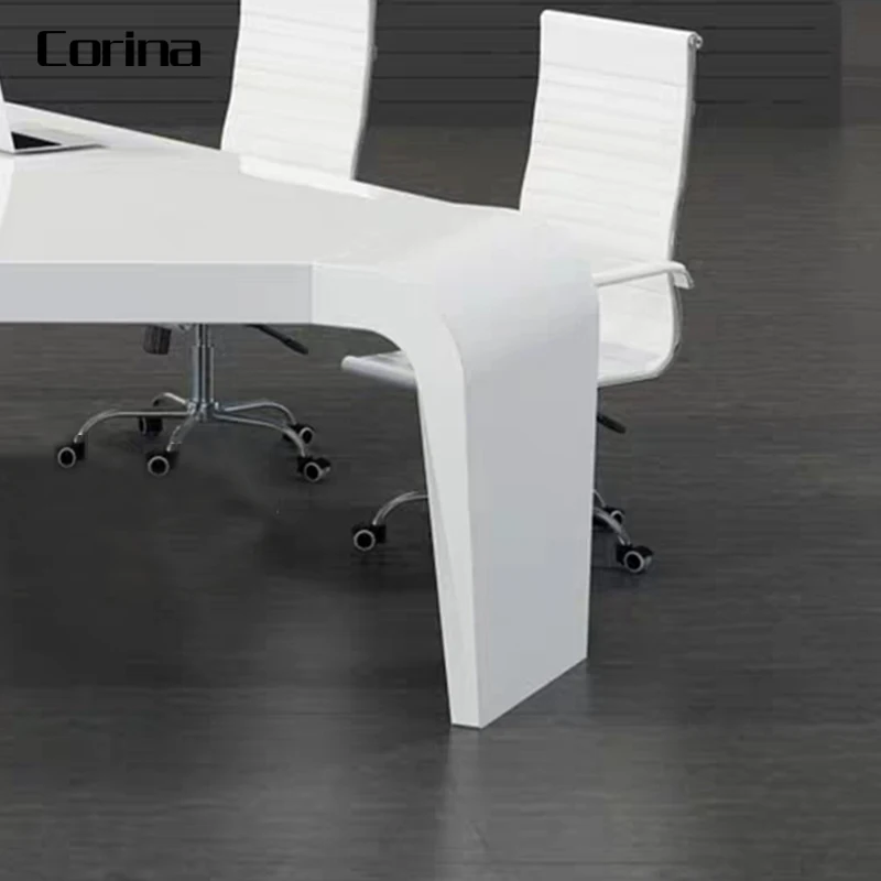 High Class Triangle Conference Table 6 Person Seat Outlets Meeting Room Boardroom Meeting Room Table