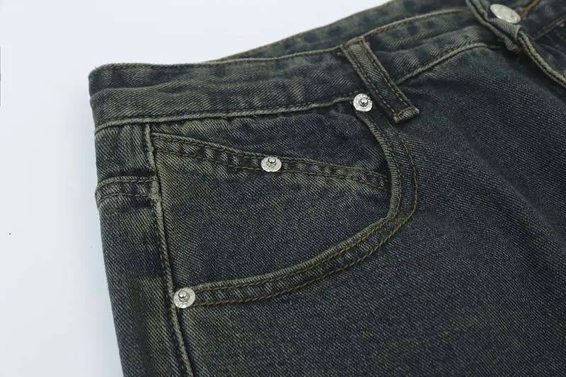 SSY Top Quality Light-colored Jeans Men's Loose Fashion Straight Pants Retro Wide Legs Baggy Denim Jeans Men