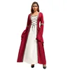 Burgundy dress with tie-up details