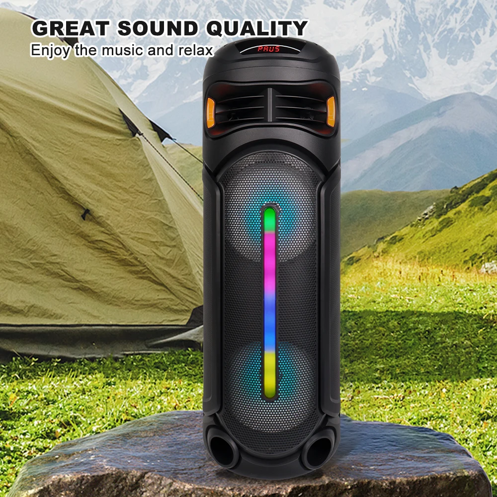 SING-E ZQS8267 Portable Bluetooth Speaker - RGB Karaoke Fun