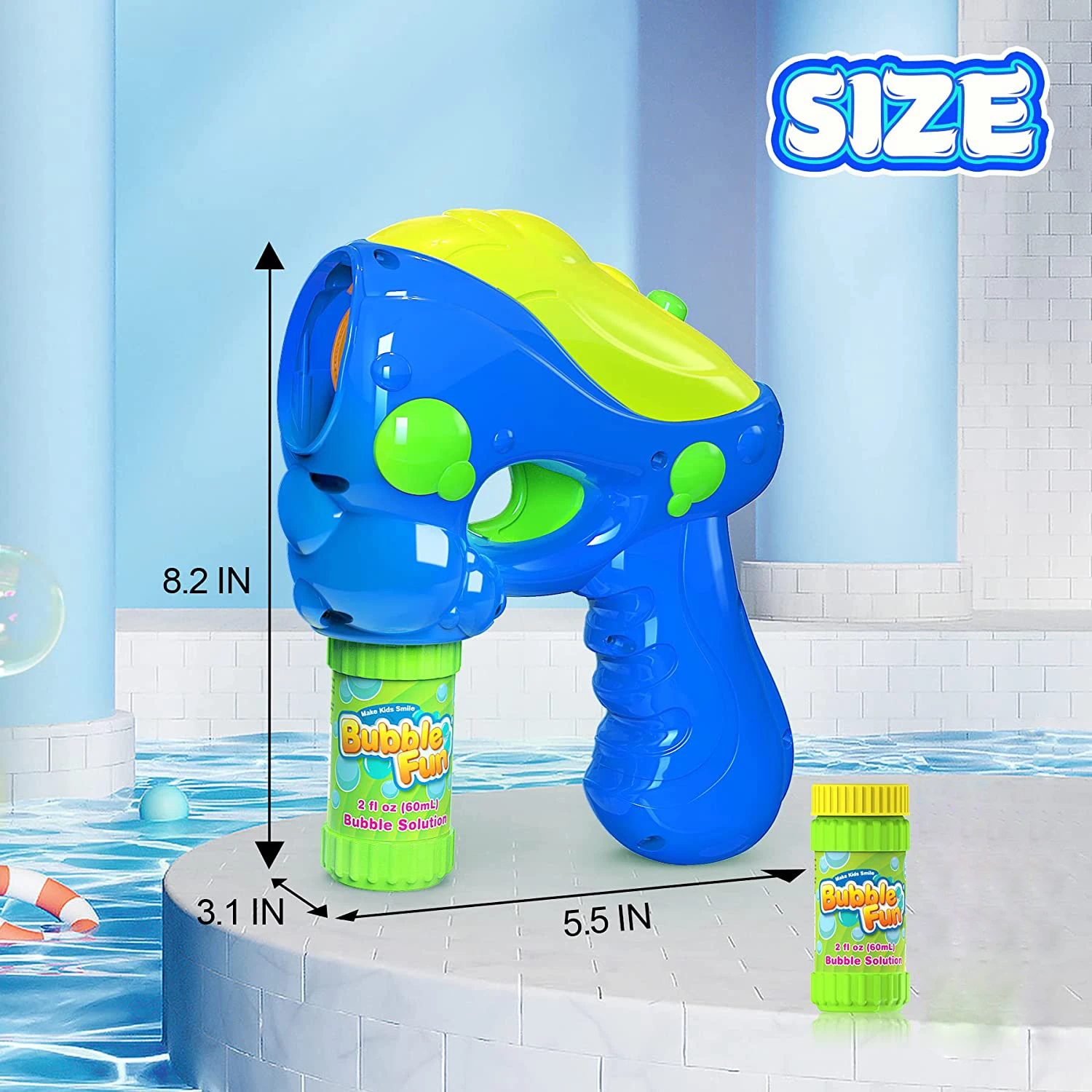 Children Bubble Gun With Two Bubble Modes Light Automatic Bubble Blower