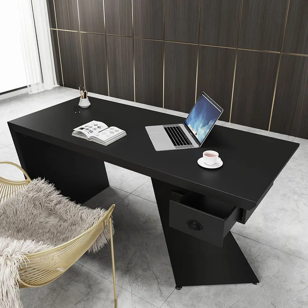 Executive Office Design Mdf Glossy Curved Executive Office Desk Design