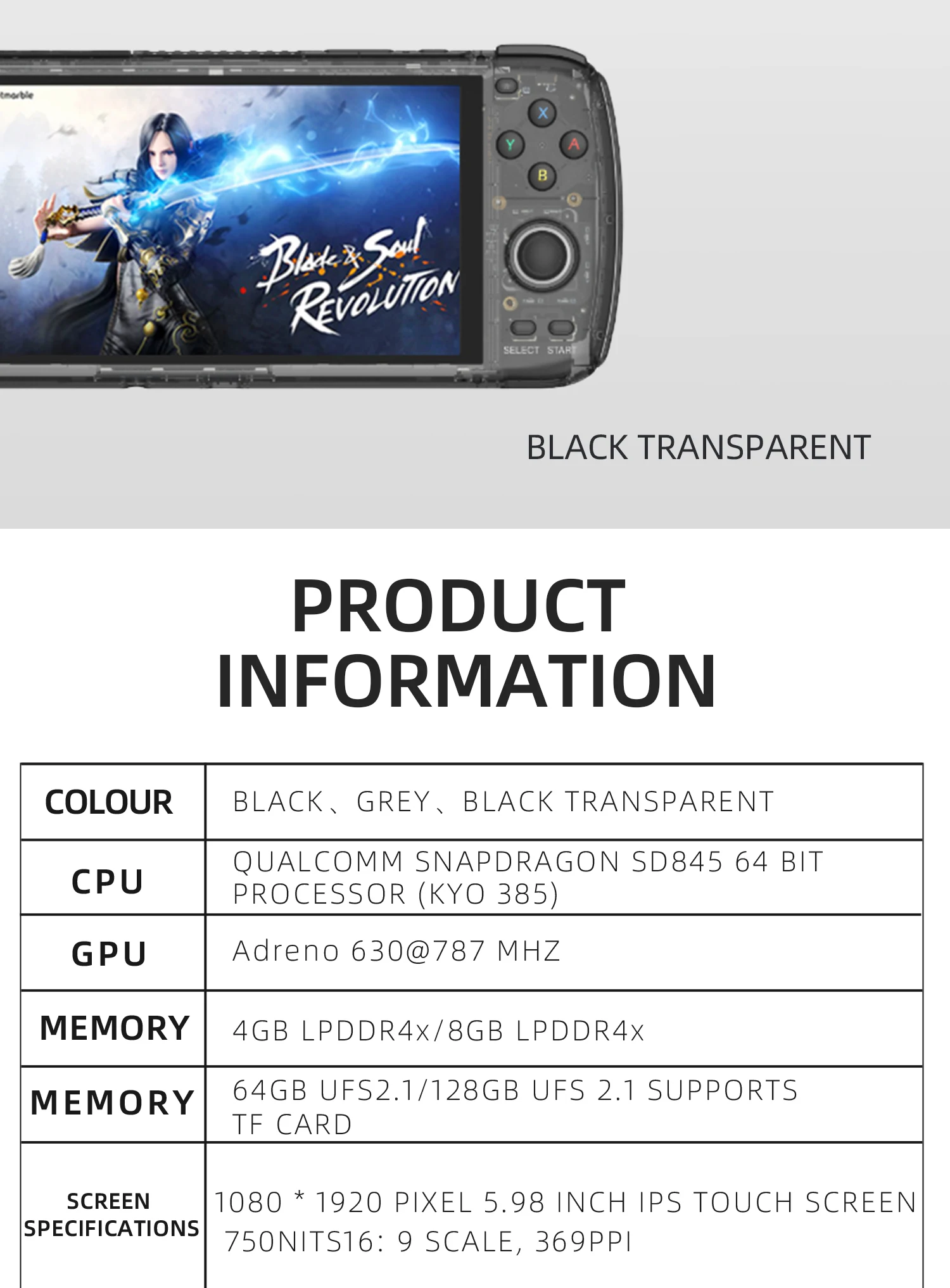 5.98 Inch Touch Screen Ayn odin Handheld Game Console 8G+256GB SD845 Win 11 Android 11 Retro Video Games Players Box Kids Gift