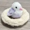 Purple budgerigar pendant birds nest