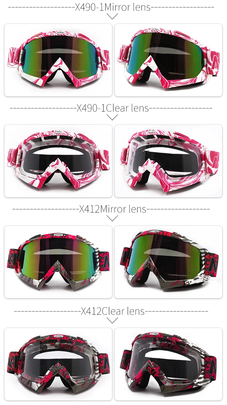 Motovan Custom Motocross Goggles Motorcycle Riding Goggles Dirt Bike Atv Utv Mx Motorcycle