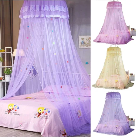 Dome Ceiling Lace Bed Canopy Princess Kid Room Mosquito Net Bed 