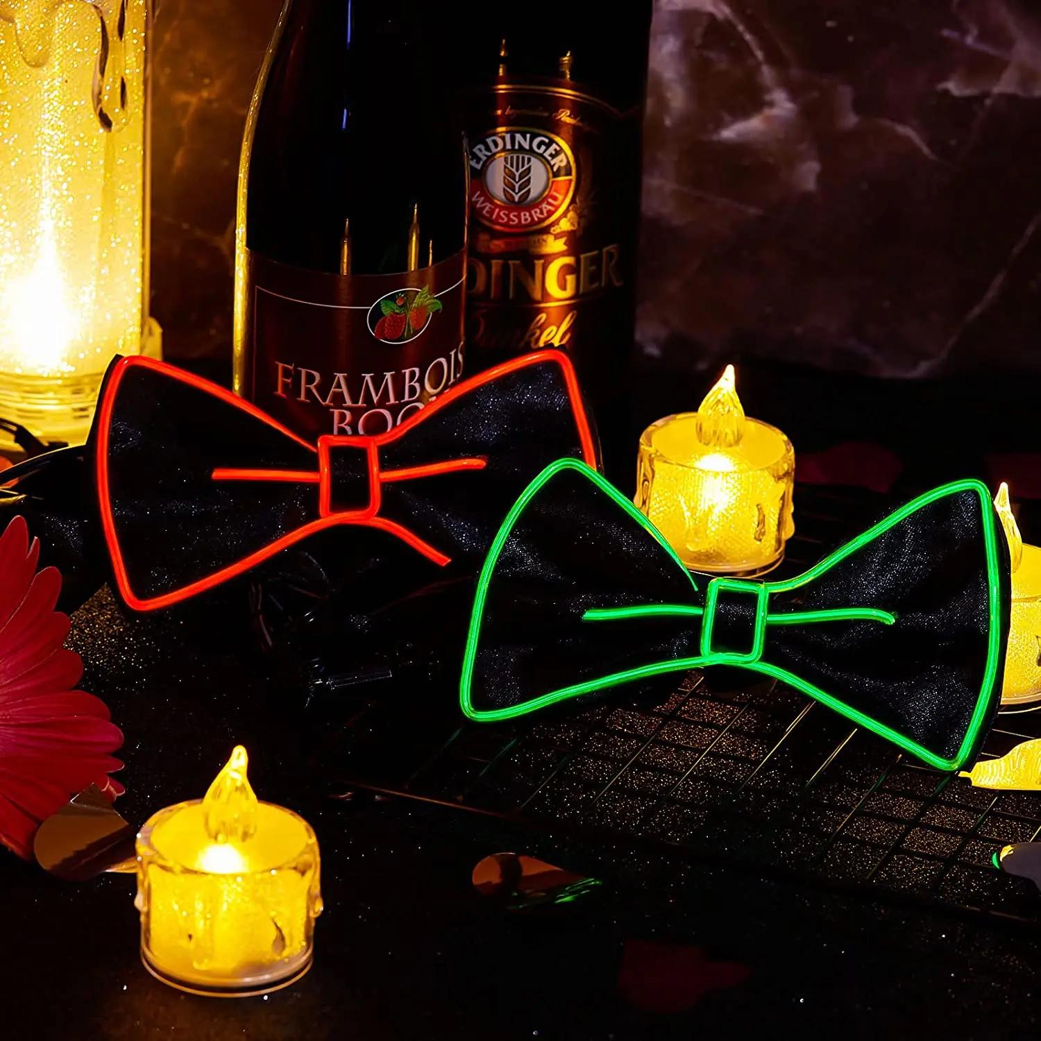 Halloween Christmas Light Up Bow Tie main image 0