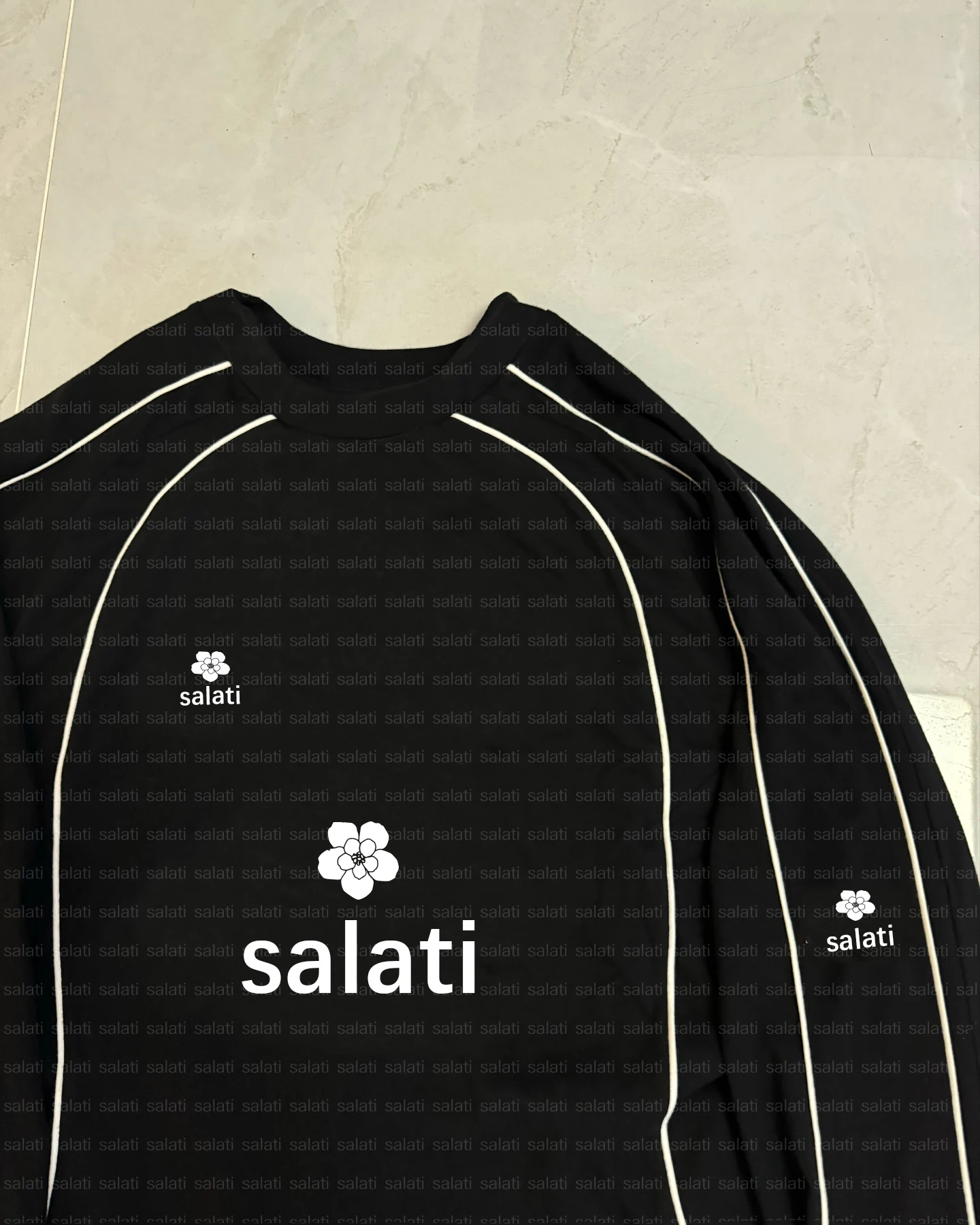 Salati Custom Streetwear Logo Boxy Oversized Long Sleeve Retro Vintage Men Club Jersey T-shirt Football Shirt Soccer Wear Jersey gallery 3