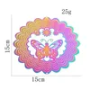 Curved butterfly Sun (large)/Plated wind chimes