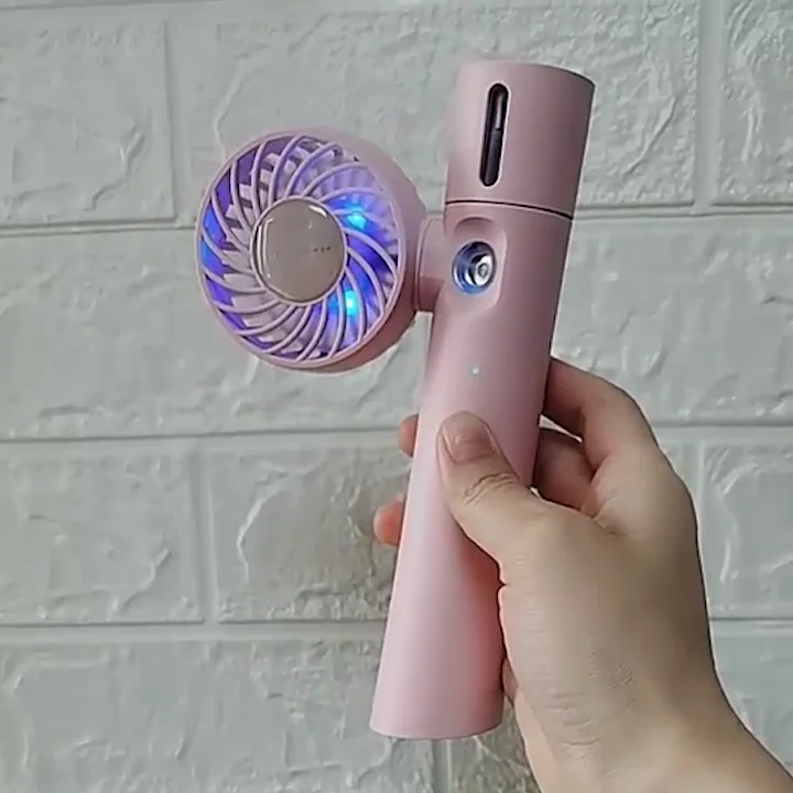 Battery Operated Spray Water Mist Fan Rechargeable Personal Mister Fan