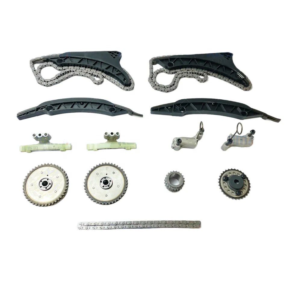 Factory Stock Timing Chain Kit Tensioner Guide with VVT Gears for BMW N63 N63B44 N63T S63 S63T 4.4T OE 11367540348 11317605195