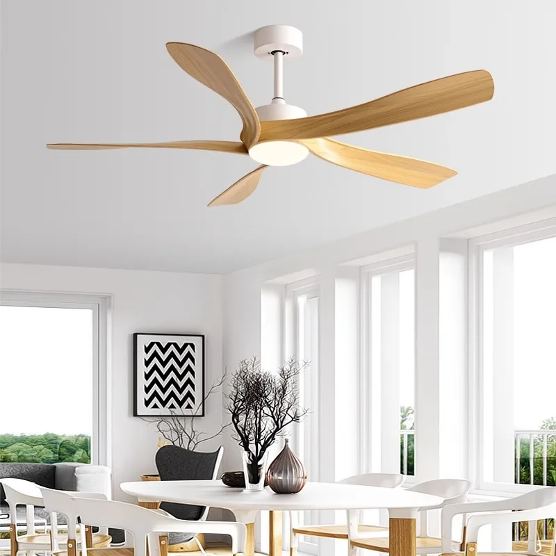 LED Ceiling Fan with Light Quiet Bedroom 52 Inch Reversible BLDC Motor ABS Blades 6 Speeds